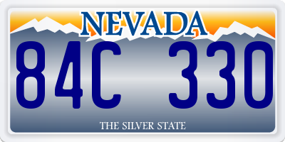 NV license plate 84C330