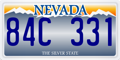 NV license plate 84C331