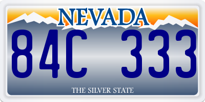 NV license plate 84C333