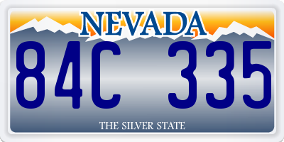 NV license plate 84C335