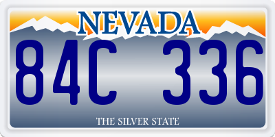 NV license plate 84C336