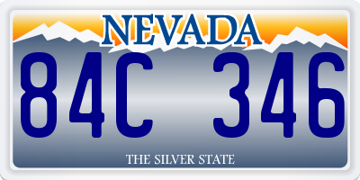 NV license plate 84C346