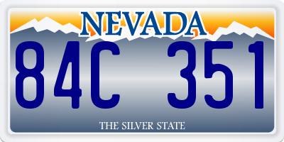 NV license plate 84C351