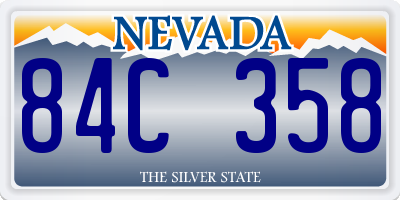 NV license plate 84C358