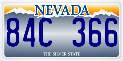 NV license plate 84C366