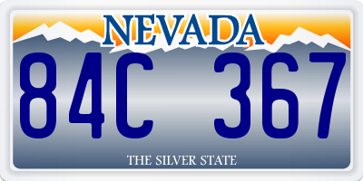 NV license plate 84C367