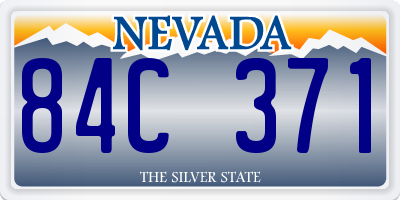 NV license plate 84C371