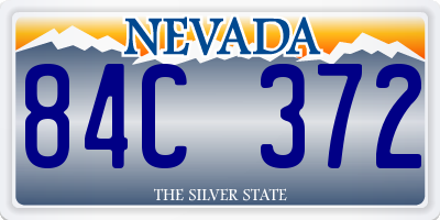 NV license plate 84C372