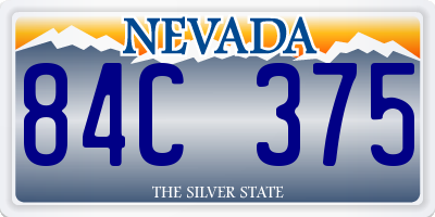 NV license plate 84C375