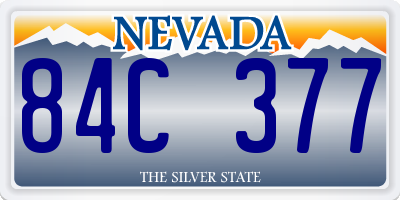 NV license plate 84C377