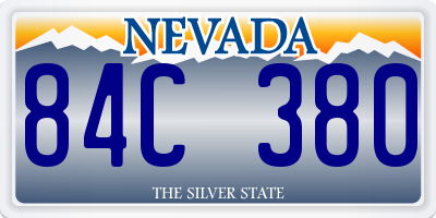 NV license plate 84C380