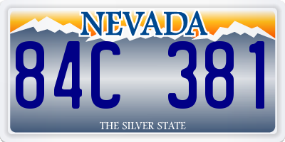 NV license plate 84C381
