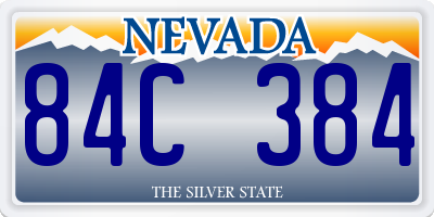 NV license plate 84C384