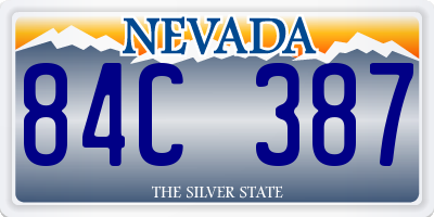 NV license plate 84C387