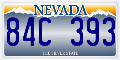 NV license plate 84C393