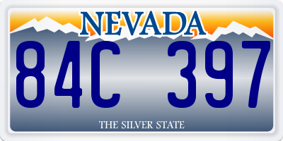 NV license plate 84C397