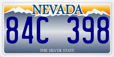 NV license plate 84C398