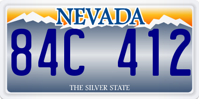 NV license plate 84C412