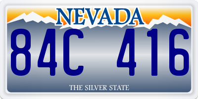 NV license plate 84C416