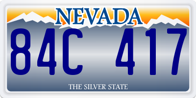 NV license plate 84C417