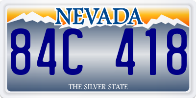 NV license plate 84C418