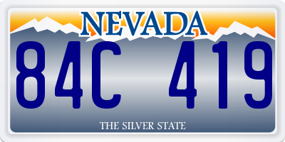 NV license plate 84C419