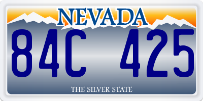 NV license plate 84C425