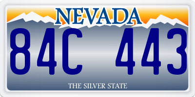 NV license plate 84C443