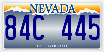 NV license plate 84C445