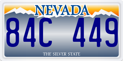 NV license plate 84C449
