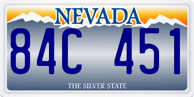 NV license plate 84C451