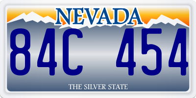 NV license plate 84C454