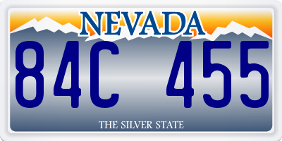 NV license plate 84C455