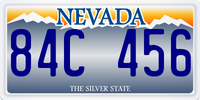 NV license plate 84C456