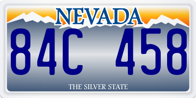 NV license plate 84C458