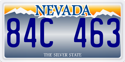 NV license plate 84C463