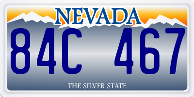 NV license plate 84C467