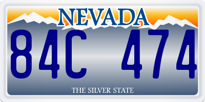 NV license plate 84C474