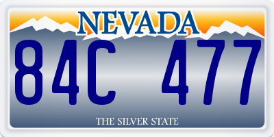 NV license plate 84C477