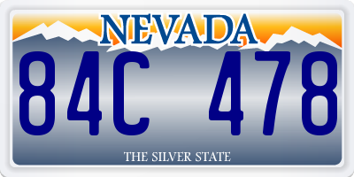 NV license plate 84C478