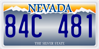 NV license plate 84C481