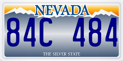 NV license plate 84C484