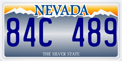 NV license plate 84C489