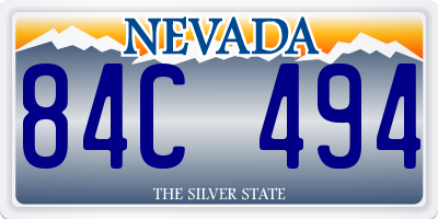 NV license plate 84C494