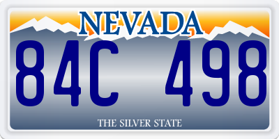 NV license plate 84C498