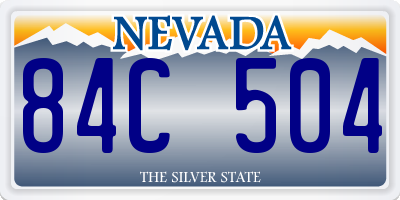 NV license plate 84C504