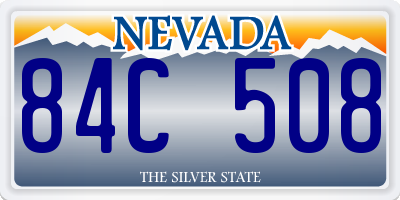 NV license plate 84C508