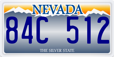NV license plate 84C512