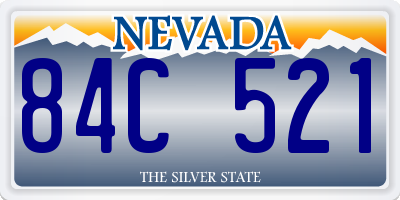 NV license plate 84C521