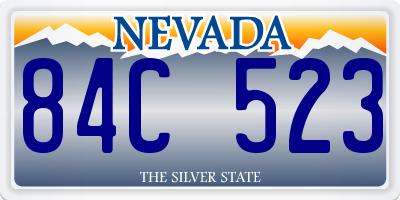 NV license plate 84C523